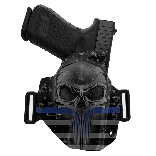 Blue Line Skull OWB Holster